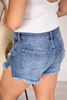 Picture of CURVY GIRL FRAYED DENIM  SHORTS